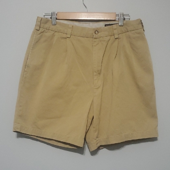 Daniel CREMIEUX COLLECTION Shorts mens Size 34 Tan Pleated Shorts Neutral - Picture 2 of 8
